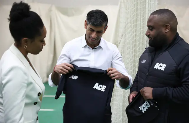 Ebony Rainford-Brent (left) with Prime Minister Rishi Sunak