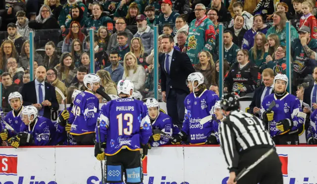 Giants coach Adam Keefe voicing his opinion