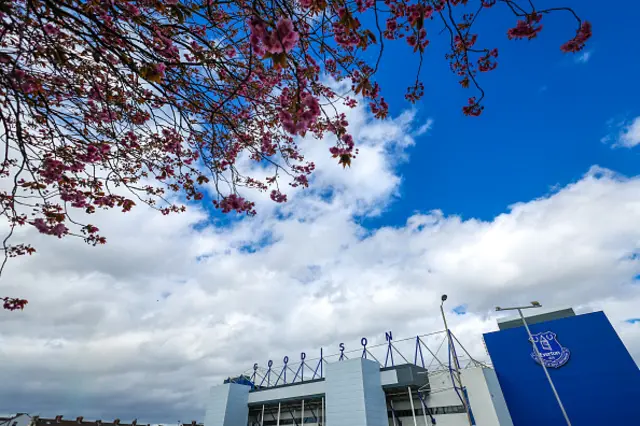 A general exterior view of Goodison Park