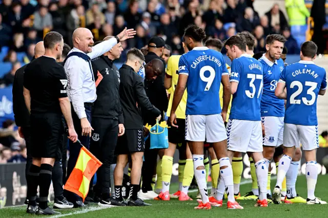 Dominic Calvert-Lewin speaks to Sean Dyche