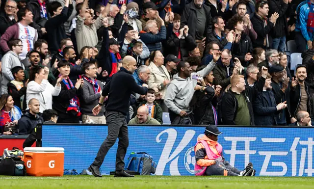 Pep Guardiola on the touchline