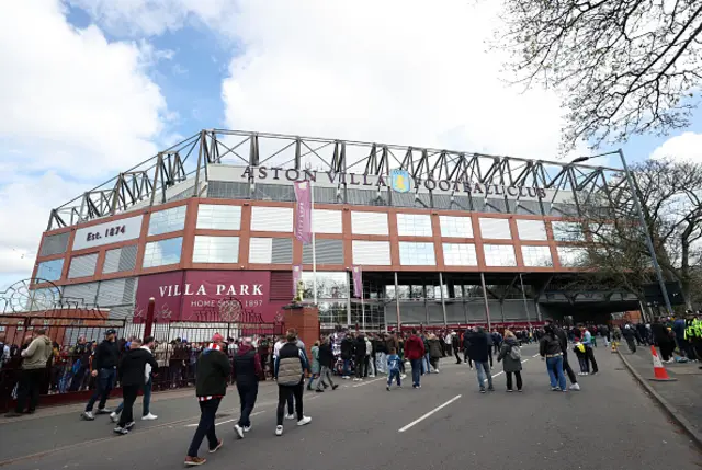 Villa Park exterior as fans arrive