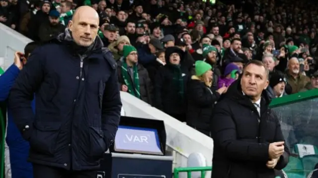 Rangers manager Philippe Clement and Celtic counterpart Brendan Rodgers