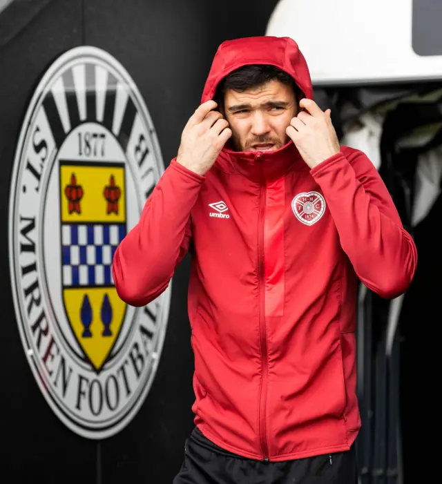 Hearts player Scott Fraser at the SMiSA Stadium