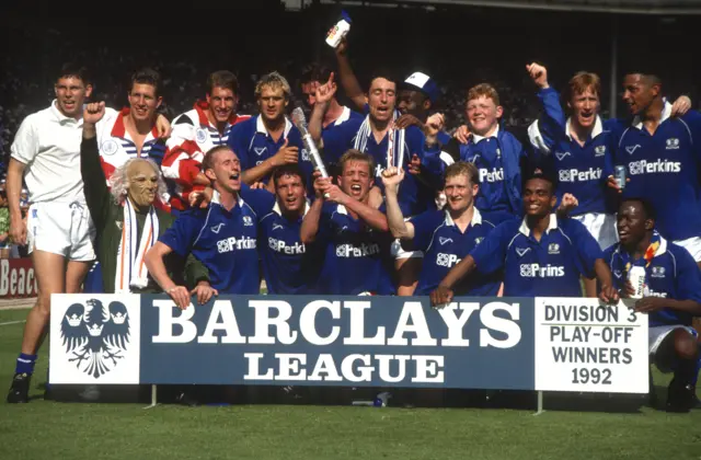 Peterborough's 1992 play-off winning team