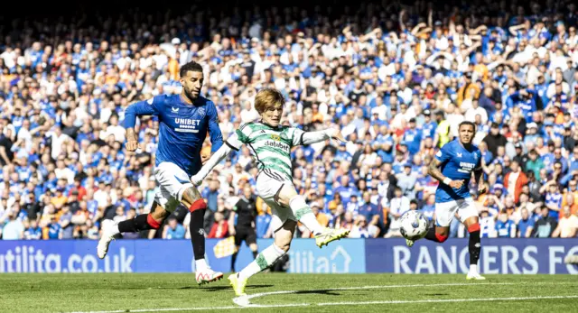 Kyogo scored the only goal in the last derby at Ibrox