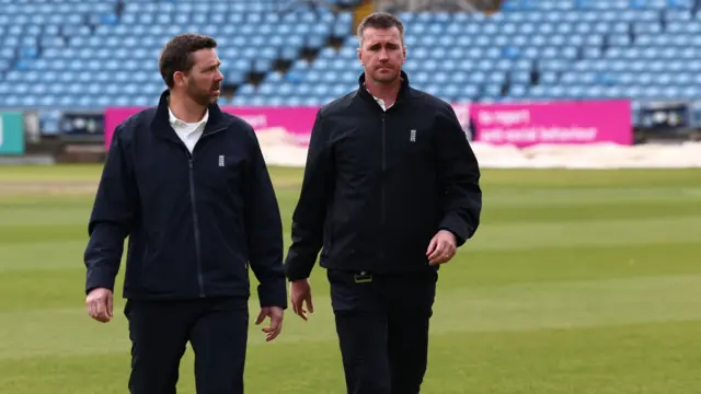 Umpires inspect at Headingley