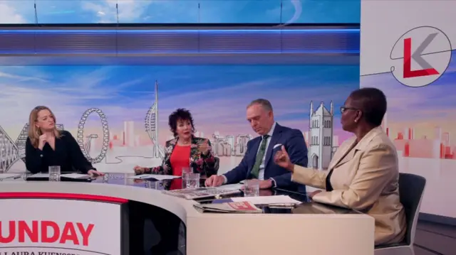 The panel of guests on Sunday with Laura Kuenssberg