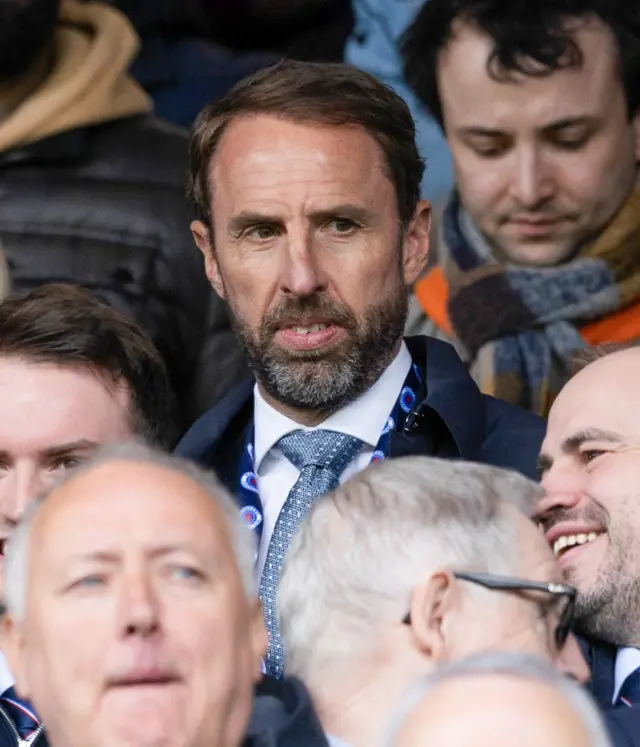 England Manager Gareth Southgate during a cinch Premiership match between Rangers and Celtic at Ibrox Stadium, on April 07, 2024, in Glasgow, Scotland.