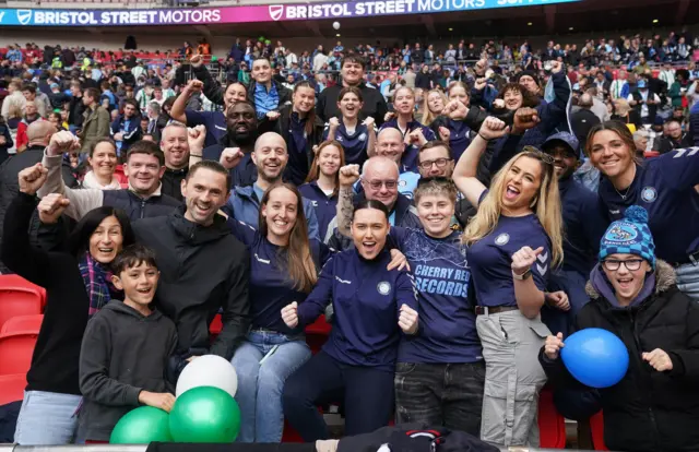 Wycombe fans at the Bristol Street Motors Trophy final