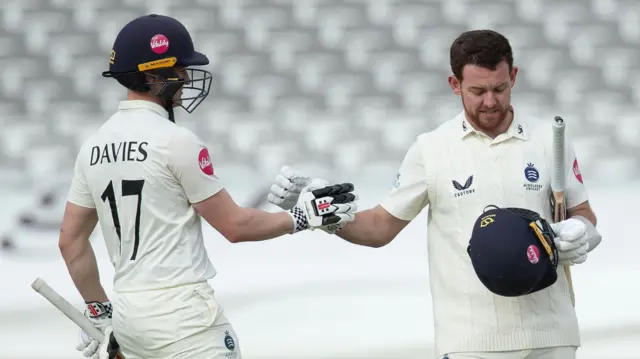 Ryan Higgins celebrates a century for Middlesex