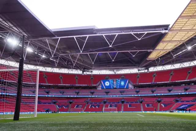 Wembley before the EFL Trophy final