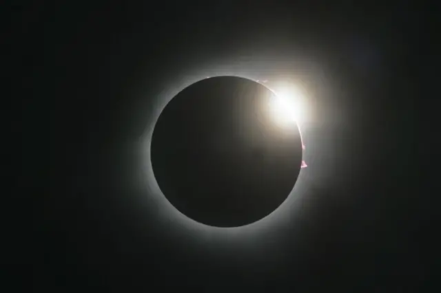 A diamond ring effect seen on today's eclipse in Mazatlán, Mexico