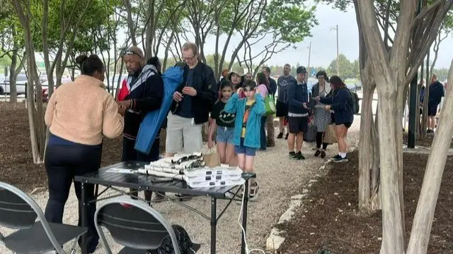 People enter park in Mesquite, Texas