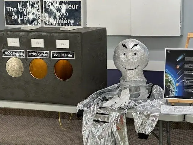 Equipment used for a science experiment linked to the eclipse