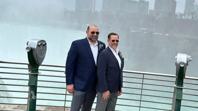 Robert Wiltshire and David Blazina at Niagara Falls