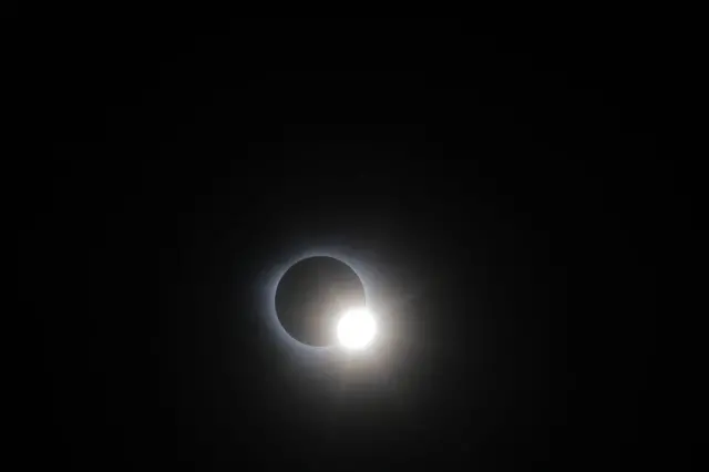 A view of the 8 April solar eclipse