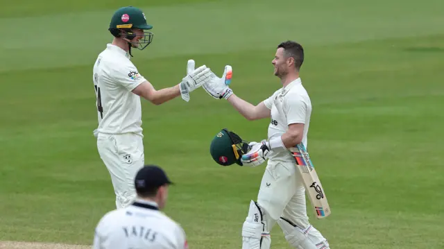 Jake Libby celebrates a century