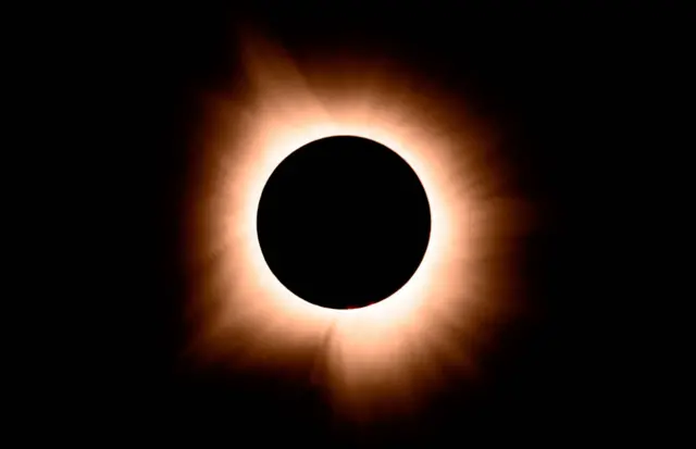 A view of the 8 April solar eclipse