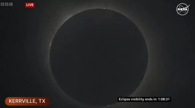 Totality of the solar eclipse