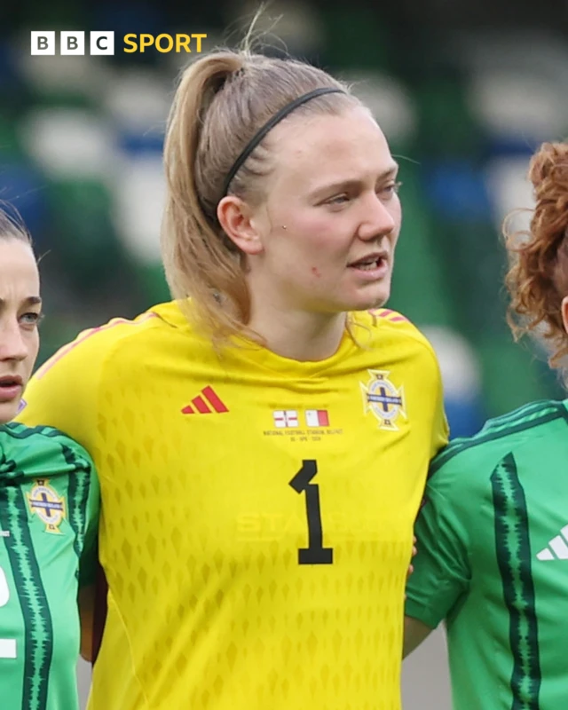 Northern Ireland goalkeeper Jackie Burns