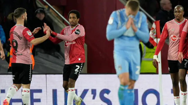 Southampton celebrate scoring