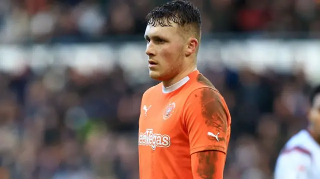 Sonny Carey in action for Blackpool