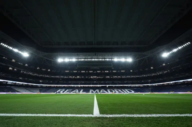 Real Madrid Bernabeu with roof on