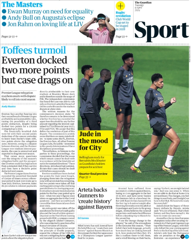 Guardian back page