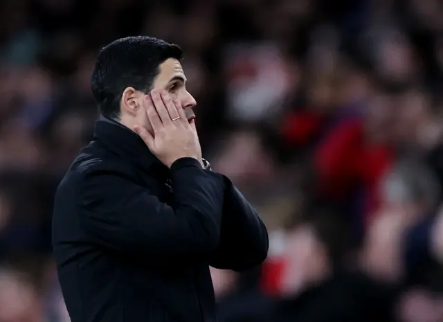 Arteta reacts to Bayern's equaliser