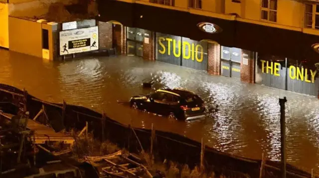 Flooding in Shoreham-on-sea