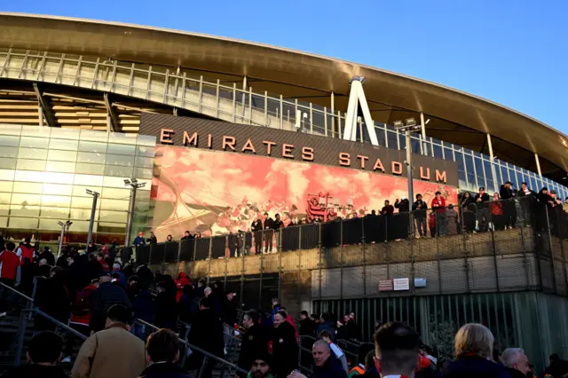 Arsenal fans pack into the emirates