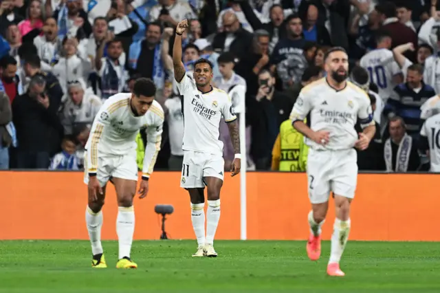 Rodrygo celebrates