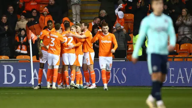 Blackpool celebrate a goal