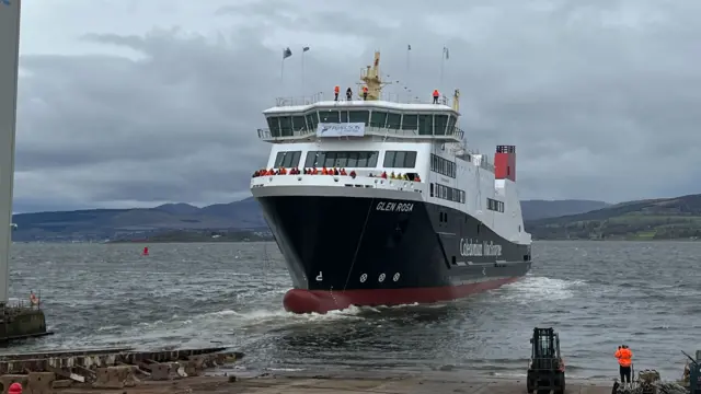 MV Glen Rosa in the water