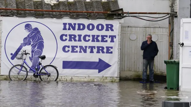 Flooding at the Indoor Cricket Centre in Littlehampton