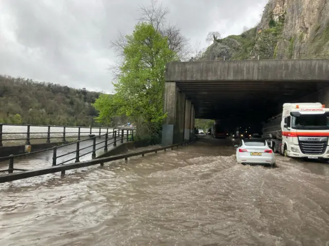 Flooding on the Portway in Bristol