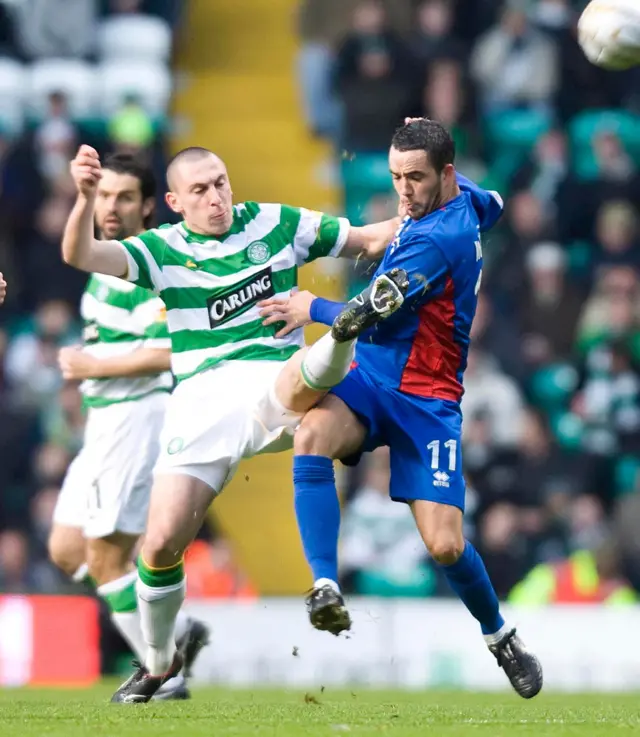 Scott Brown and Dougie Imrie clash as players as Celtic host Inverness