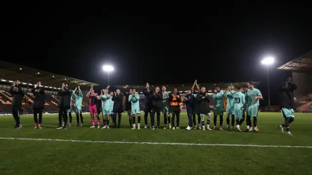 Stockport celebrate victory