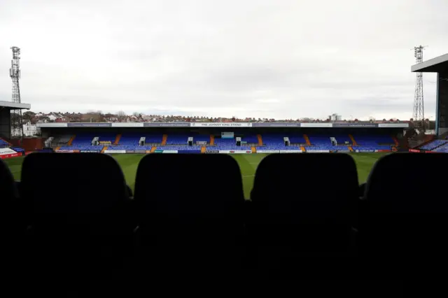 Prenton Park general view from the main stand