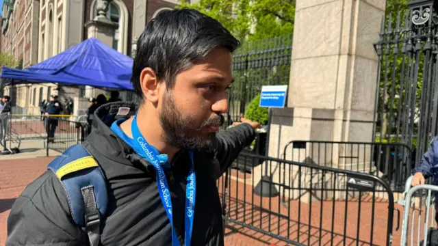 Meghnad Bose was reporting on the NYPD raid on Columbia University campus as a student journalist last night