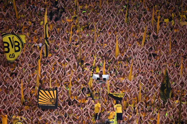 The Yellow Wall in the Westfalenstadion stadium