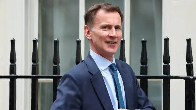 British Finance Minister Jeremy Hunt leaves Downing Street, in London, Britain, March 19, 2024.