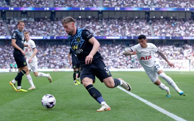 Charlie Taylor of Burnley in action s during the Premier League match between Tottenham Hotspur and Burnley FC