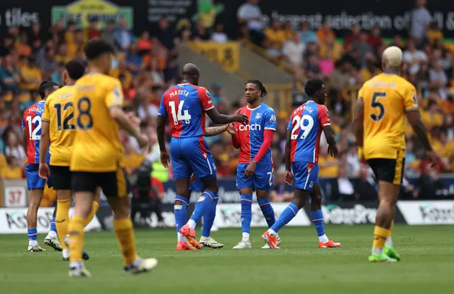 Michael Olise of Crystal Palace celebrates scoring his team's first goal