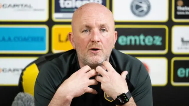 Manager David Martindale during a Livingston press conference at the Tony Macaroni Arena in Livingston, Scotland.