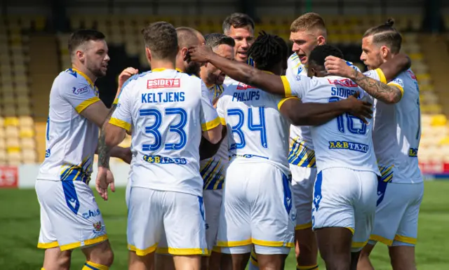 St Johnstone players celebrate the opening goal