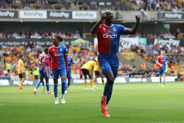 Jean-Philippe Mateta of Crystal Palace celebrates