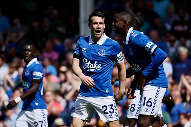 Abdoulaye Doucoure of Everton celebrates