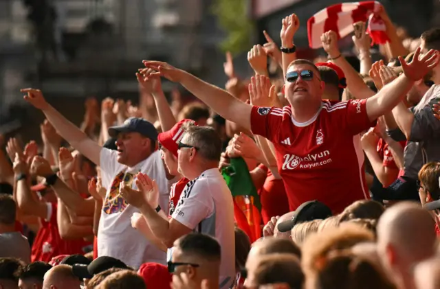 Nottingham Forest react during the English Premier League football match between Nottingham Forest and Chelsea